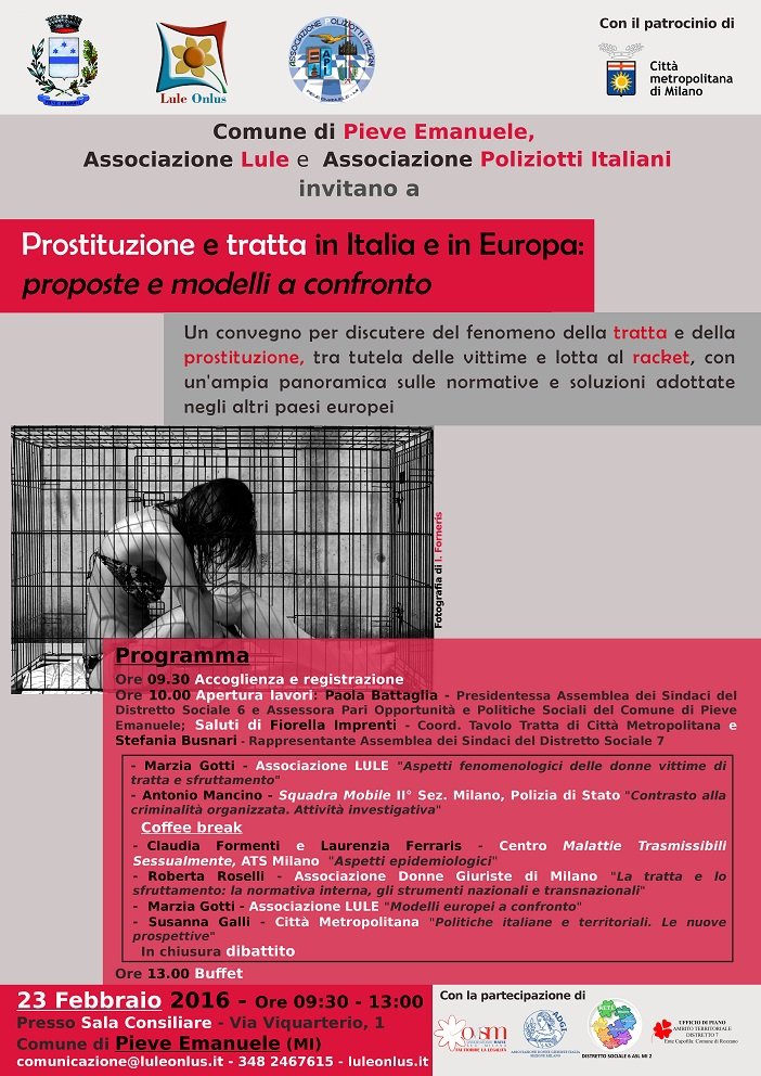 Manifesto convegno Prostituzione e tratta - 23 feb